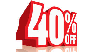 Up to 40% discount until Christmas
